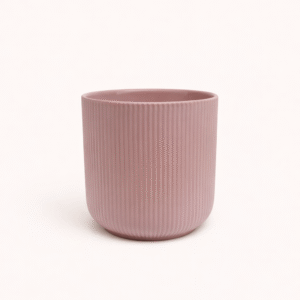 Matera de Cerámica Rosada – Estilo Minimalista Decorativo