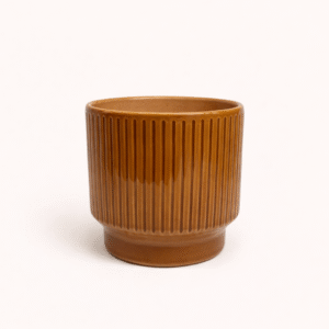 Matera de Cerámica Terracota Estriada – Estilo Cálido Natural